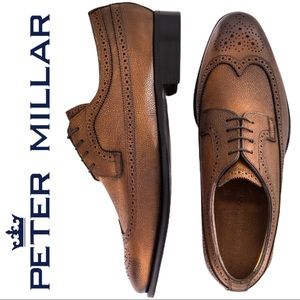 NEW Peter Millar Collection Derby Brogue - Cognac